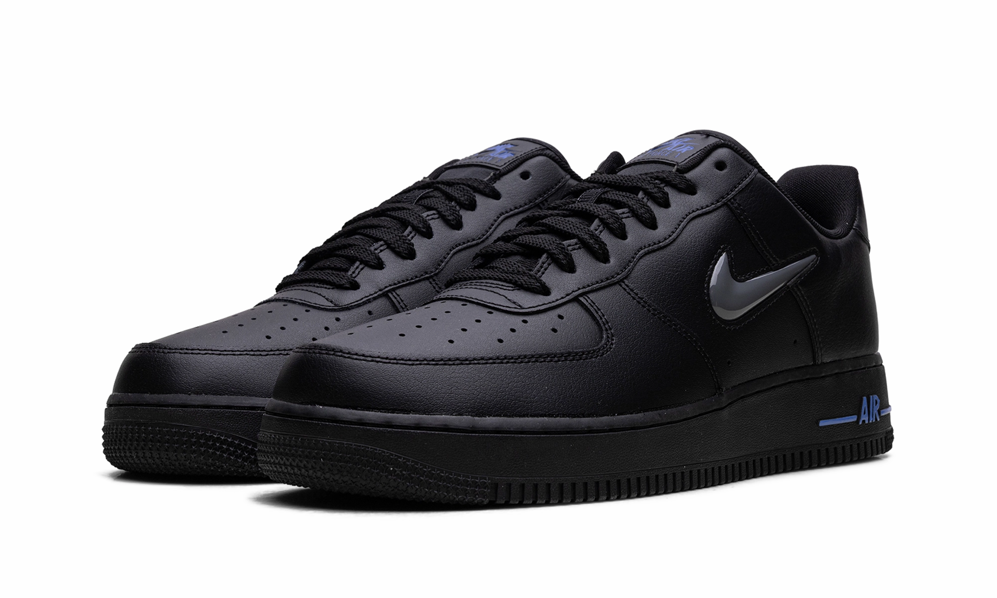 Clean Surface Air Force 1 Jewel "Black / Dark Grey"