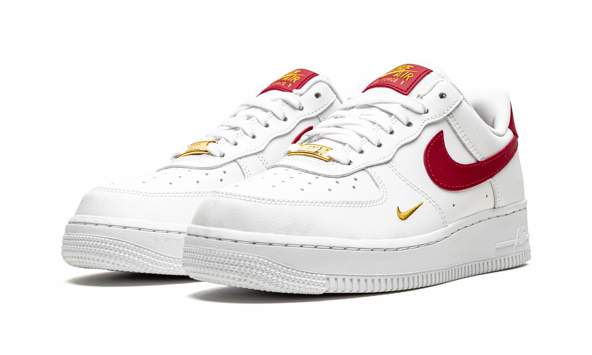 Breathable   lining Talk Step AIR FORCE 1 LO ESSENTIAL MNS WMNS "White / Gym Red"
