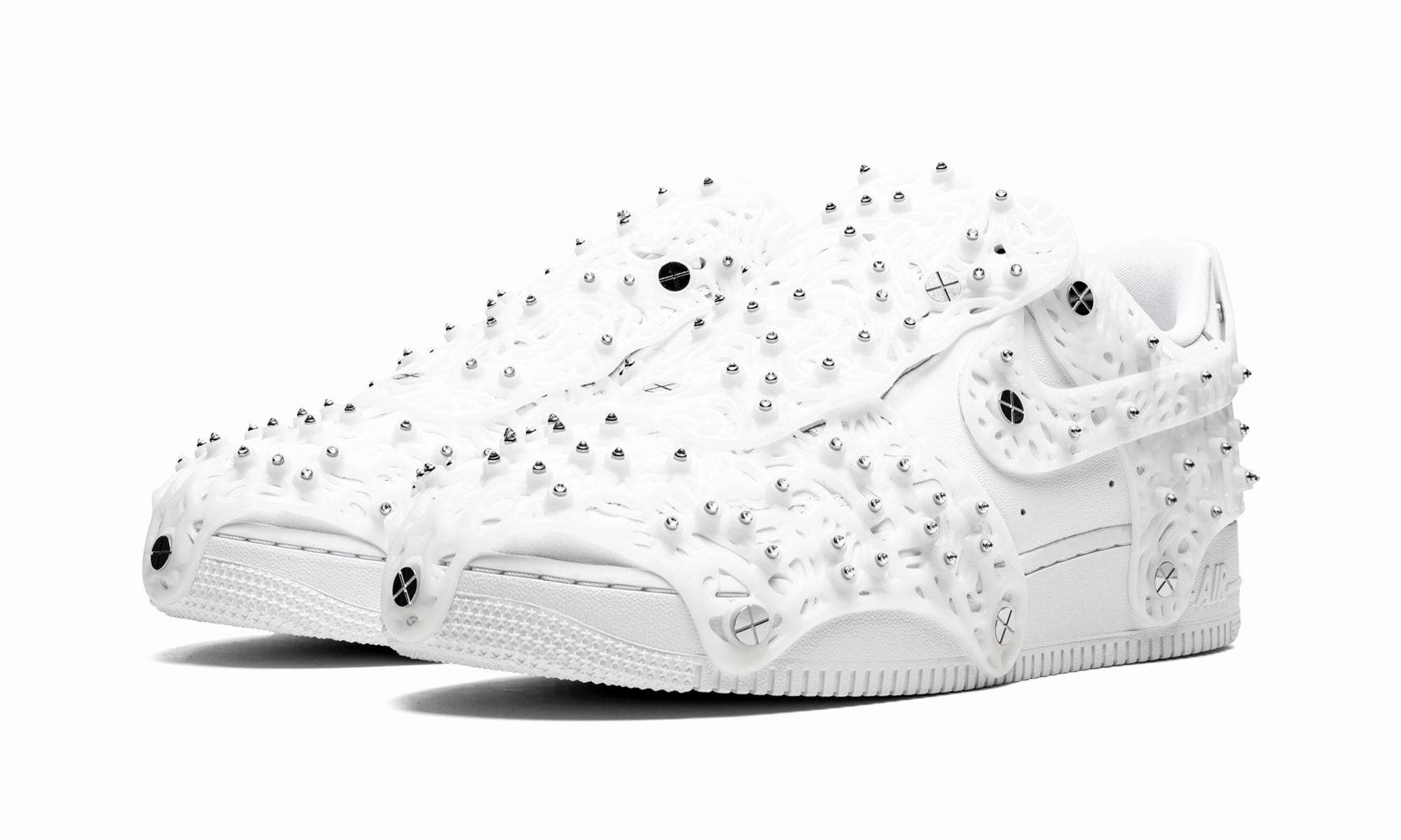 Comfort Walk Velcro   closure AIR FORCE 1 LO LXX MNS WMNS "Swarovski Retroreflective Crystals White"