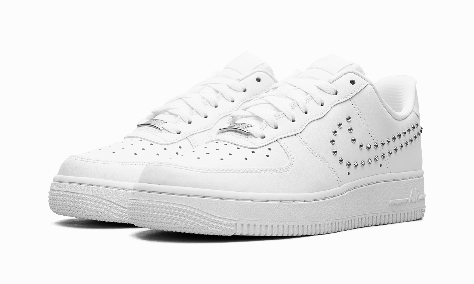 AIR FORCE 1 LO WMNS "White / Metallic Silver" Comfortable Feeling Outdoor Step