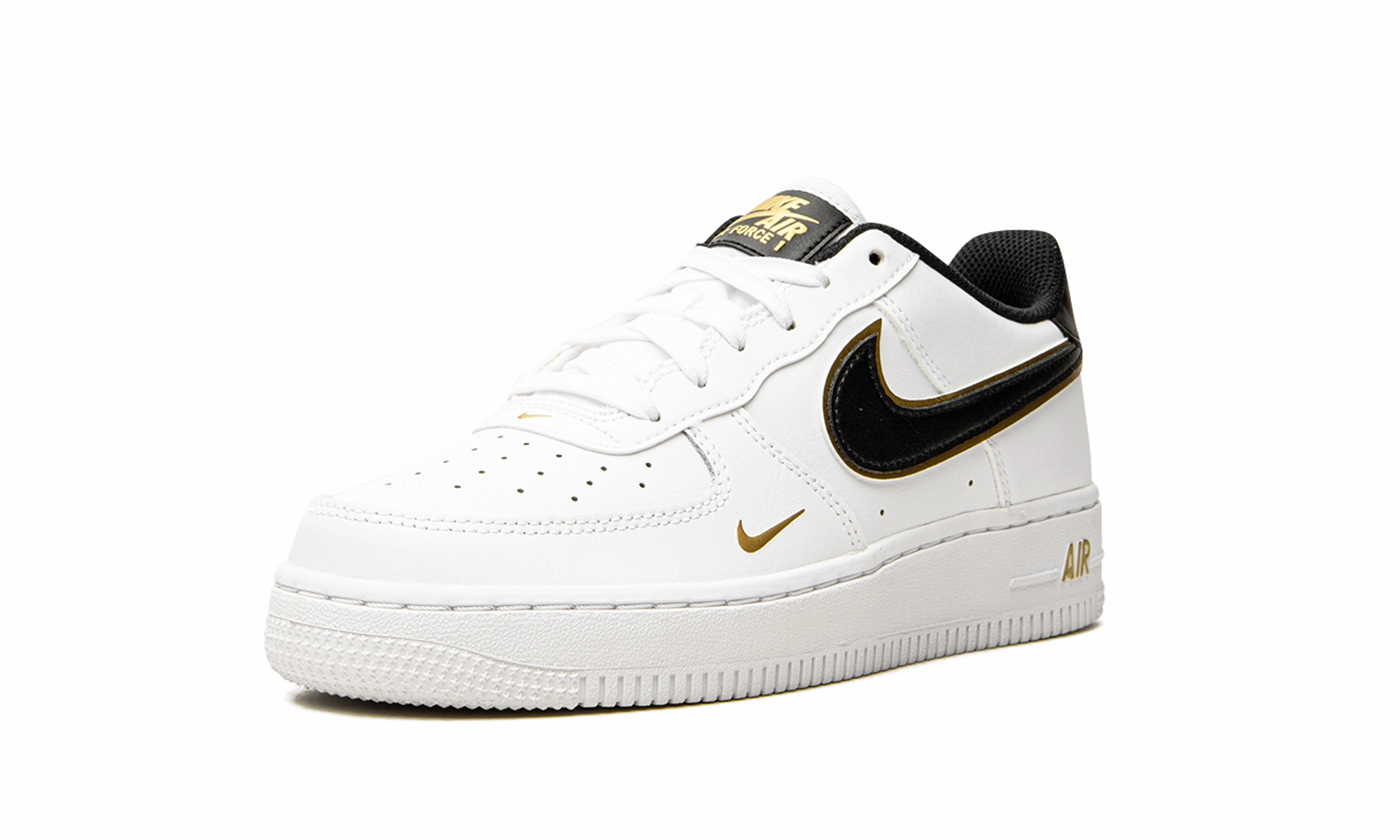 Urban Style Air Force 1 Low '07 LV8 GS "Double Swoosh White Metallic Gold"