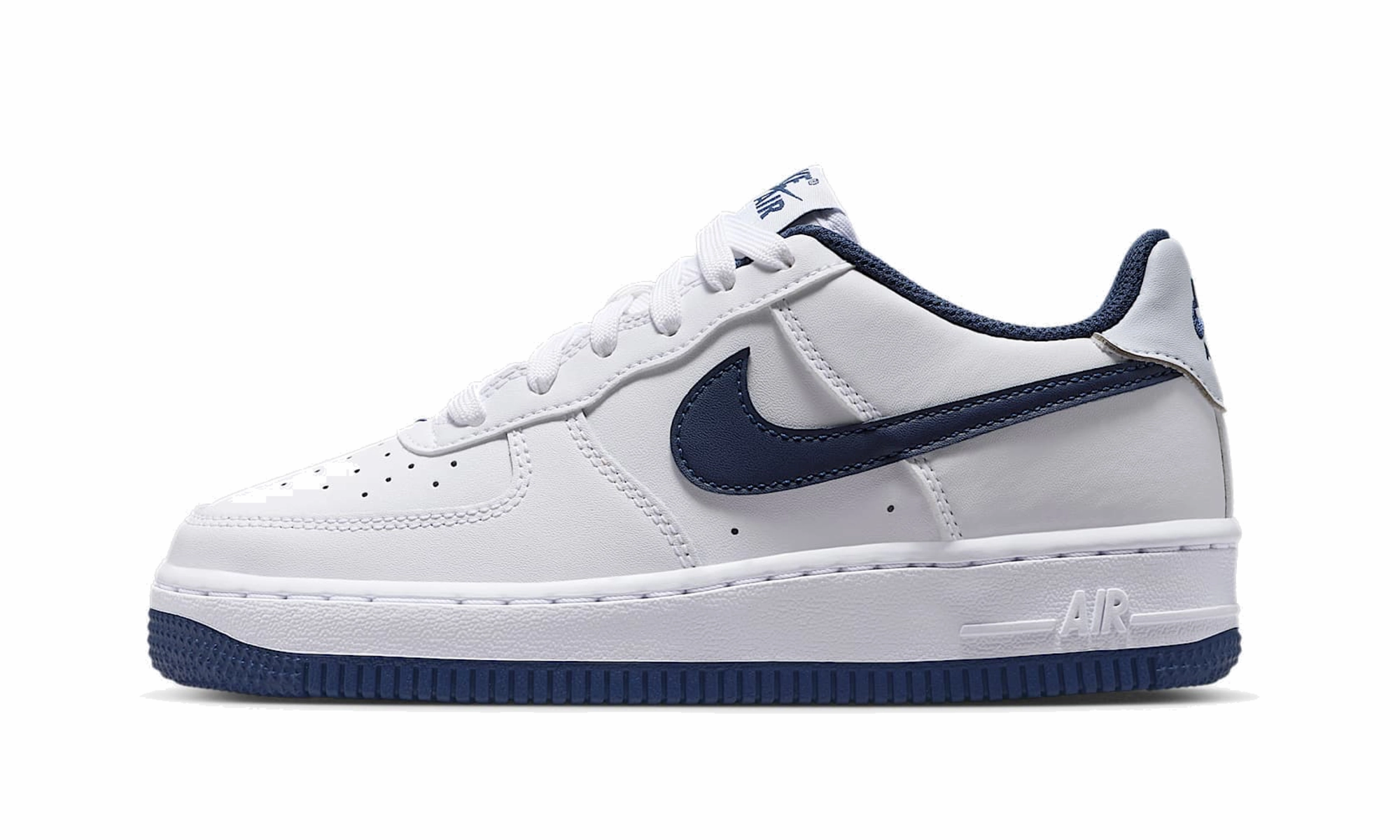 Air Force 1 Low GS "Football Grey / Midnight Navy" Glow Run Evening Stroll