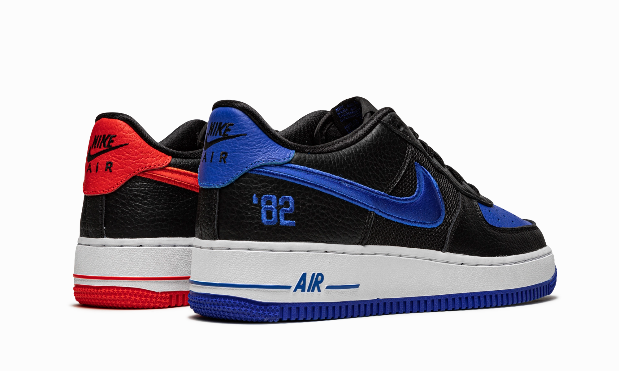 Premium Walk Retro Tone Air Force 1 Low LV8 GS "Black / Chile / Racer Blue"