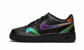 Air Force 1 Low LV8 GS "Misplaced Swooshes - Black" adult style SlipResistant