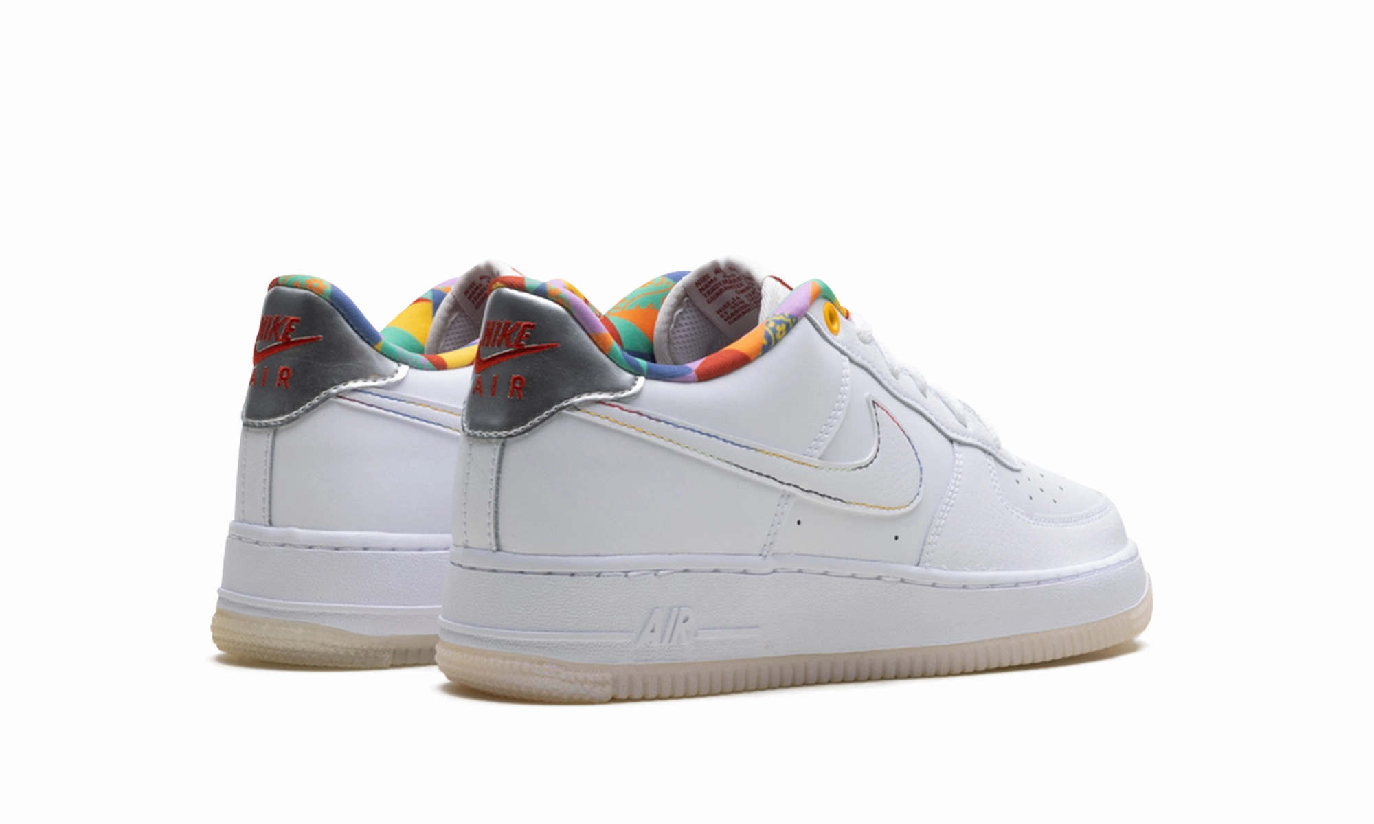Clean Shape Neutral Mood Air Force 1 Low LV8 GS "White Playful Print"