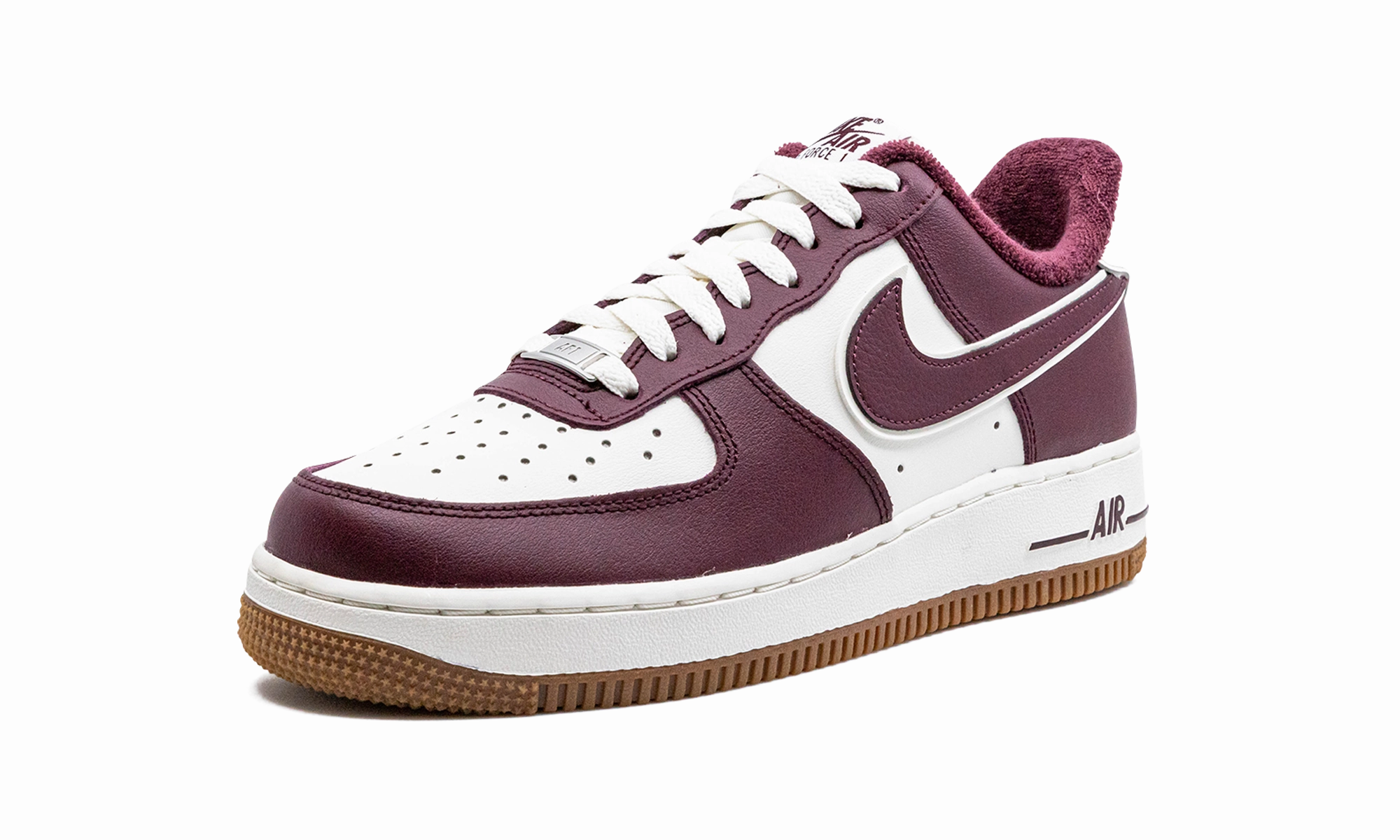 Dry Feet Air Force 1 Low "College Pack - Night Maroon"