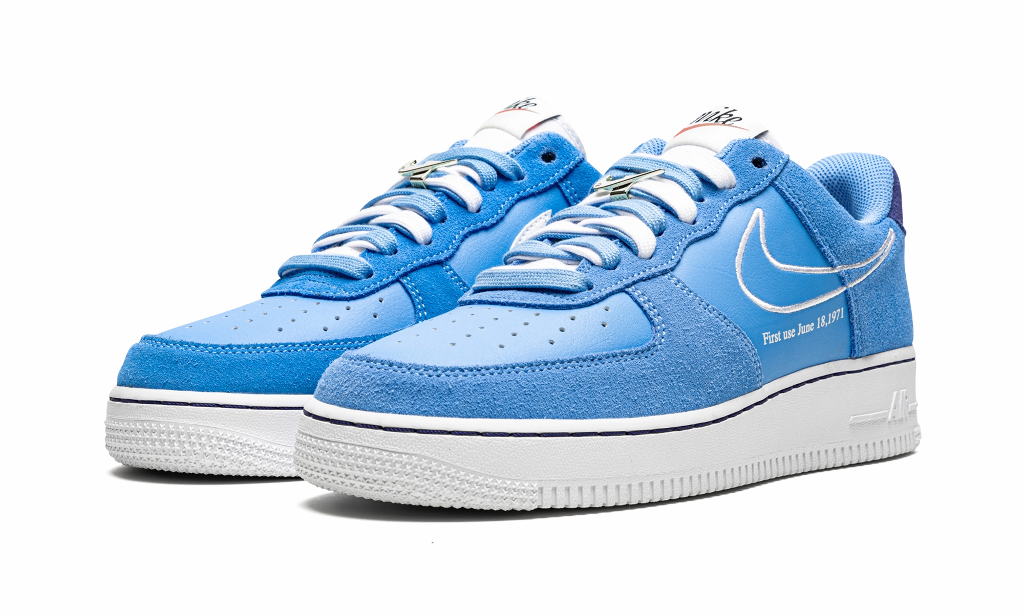 Air Force 1 Low "First Use - Blue Suede" Calm Grey Campus Pace
