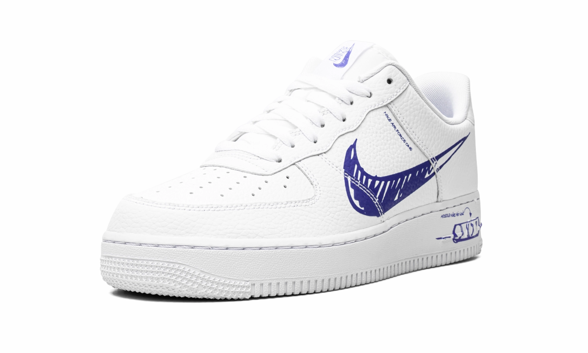 Easy Match ComfortPadding Air Force 1 Low "Scribble - Royal Blue"