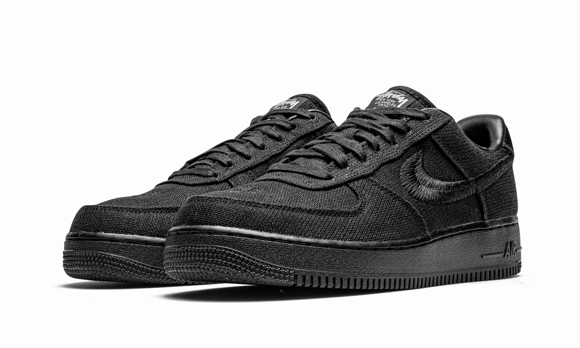 Cushioned Feel Indoor Comfort Air Force 1 Low "Stussy - Black"