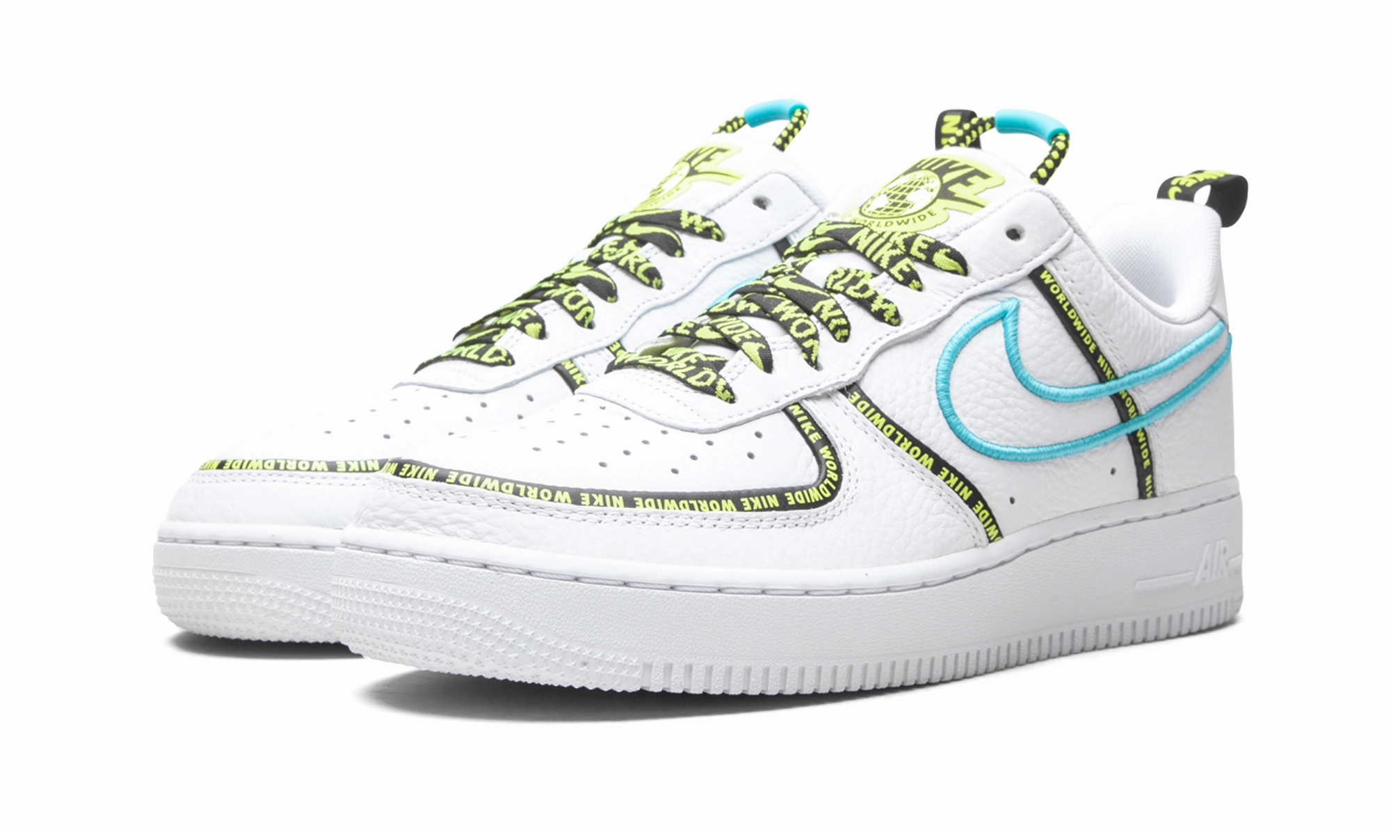 Flexible Comfort Air Force 1 Low "Worldwide White Blue Fury Volt"