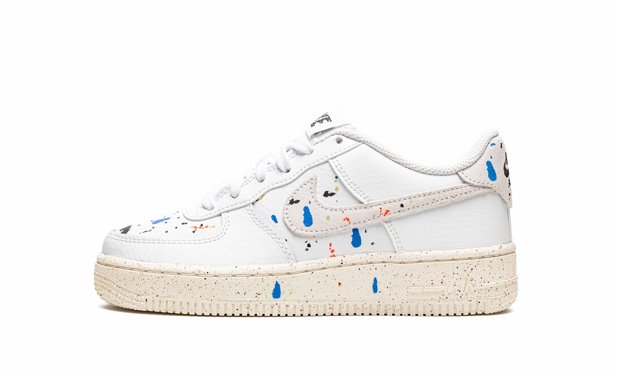 Air Force 1 LV8 3 GS "Paint Splatter - White" Toe Space