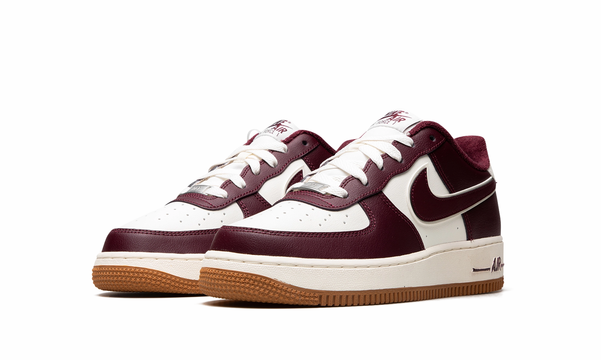 Sandals style AIR FORCE 1 LV8 (GS) "College Pack - Night Maroon"