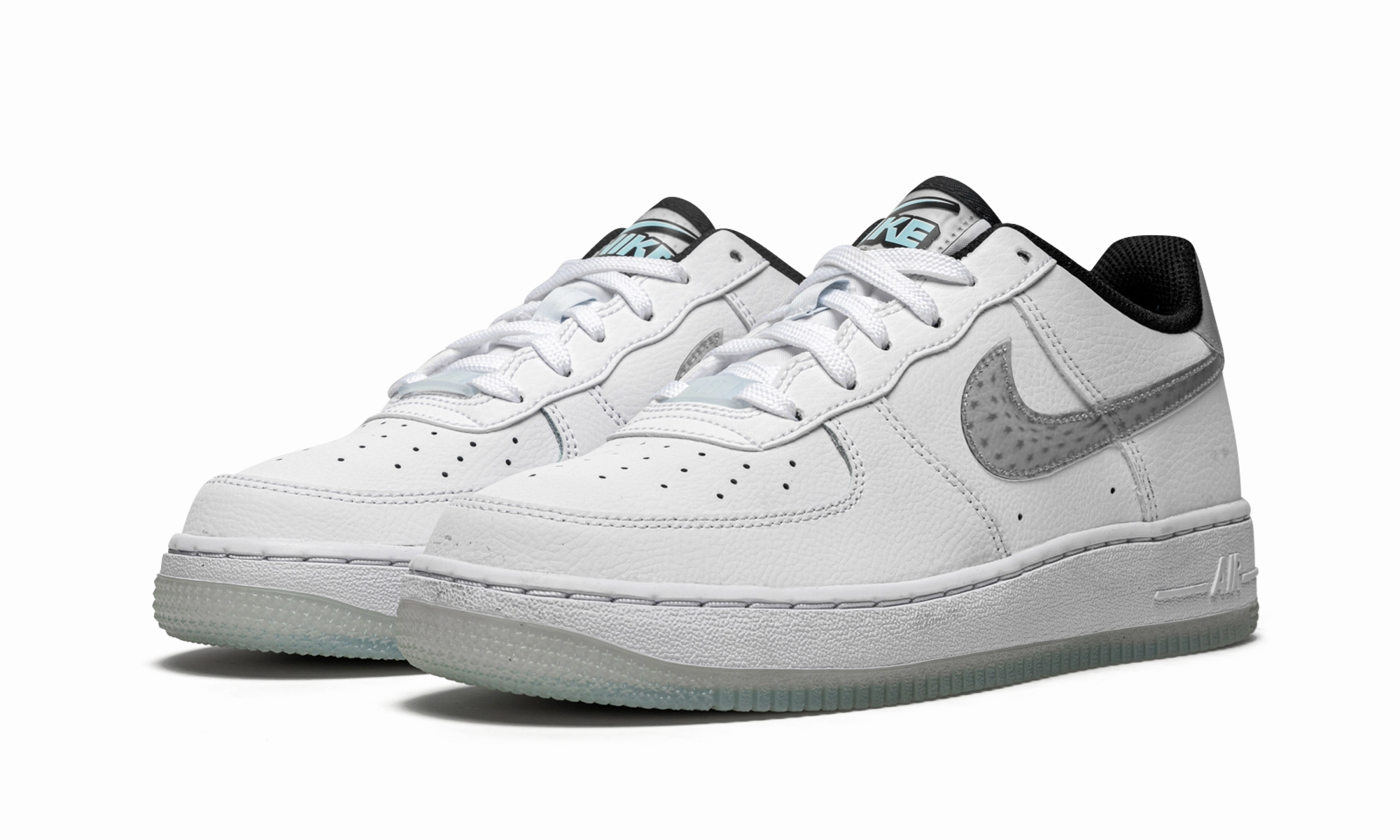 Air Force 1 LV8 KSA GS "White / Glacier Blue" Shine Hike Neutral Cushioning