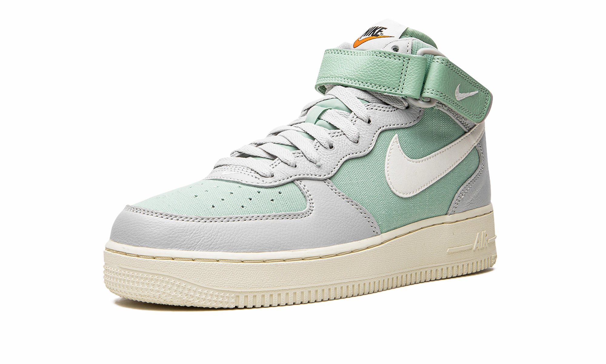 Lace   Up Design Creek Walk Air Force 1 Mid '07 LX "Grey Fog Enamel Green"