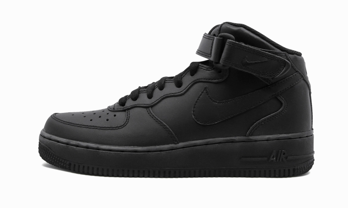 Eco Friendly Footwear Stain Resistant Air Force 1 Mid GS "Triple Black"