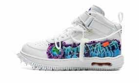 No Lace All Round Air Force 1 Mid "Off-White - Graffiti White"