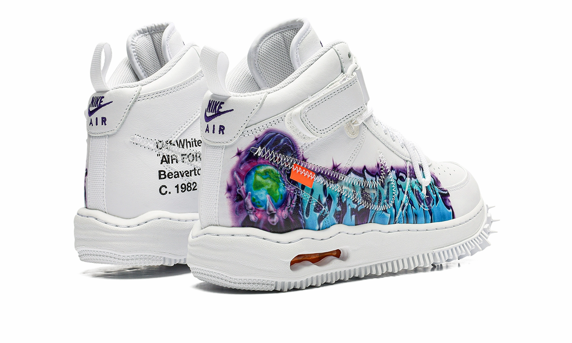 Air Force 1 Mid "Off-White - Graffiti White" Fun Hike