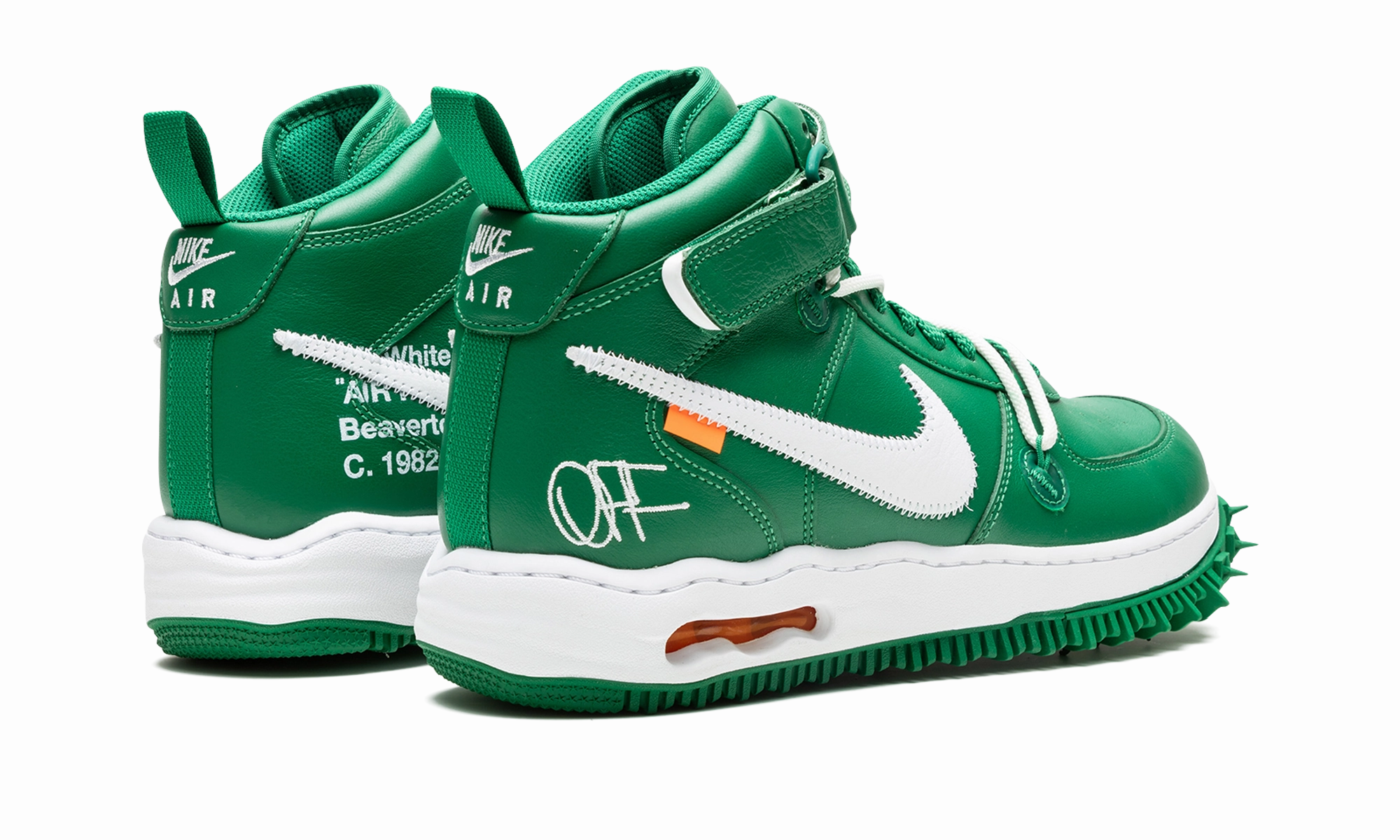 Weekday Style Air Force 1 Mid "Off-White - Pine Green"