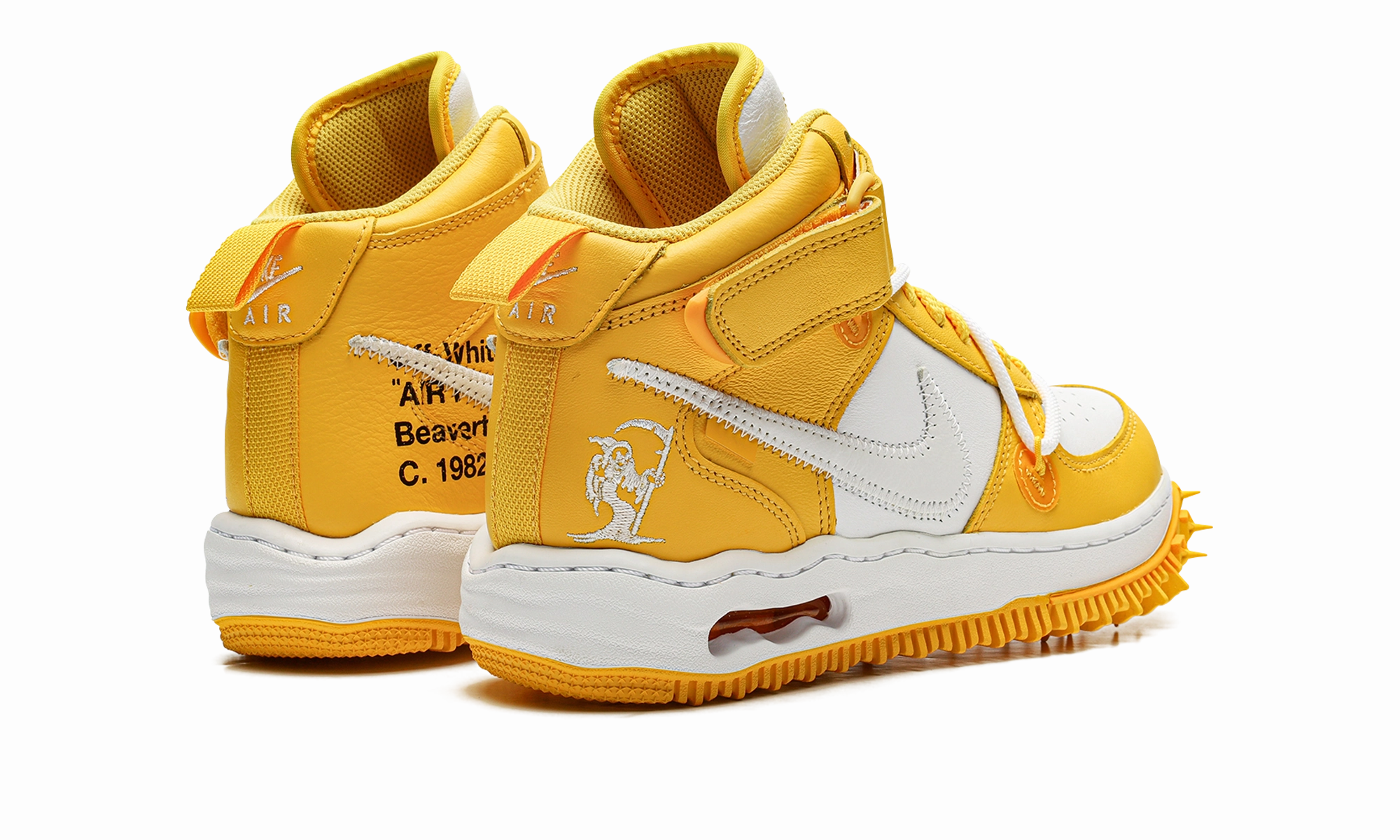 Water   Resistant Block Step Air Force 1 Mid "Off-White - Varsity Maize"