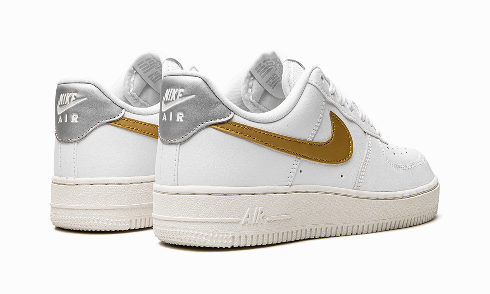 Cushion Touch All Fit Style AIR FORCE 1 MNS WMNS "White / Gold / Silver"