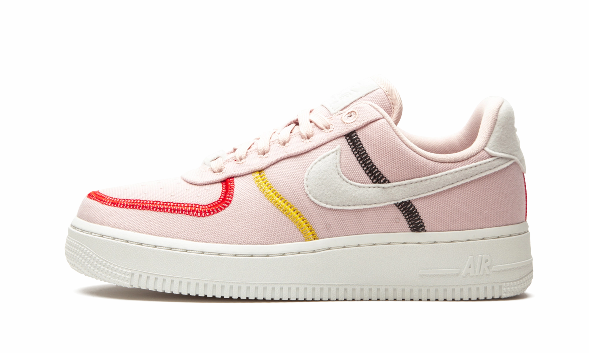 AIR FORCE 1 "07 LX MNS WMNS "Stitched Canvas - Silt Red" Light support Slip On Convenience