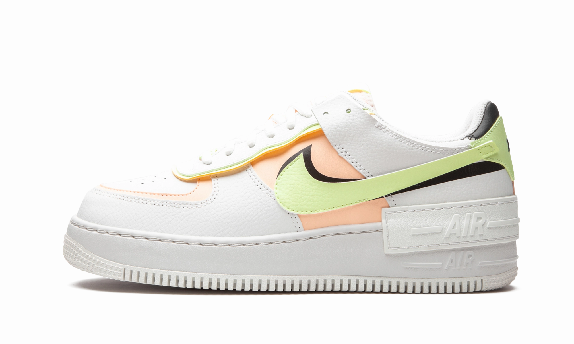 Washable No Squeeze AIR FORCE 1 SHADO MNS WMNS "White / Barely Volt / Crimson Tint"