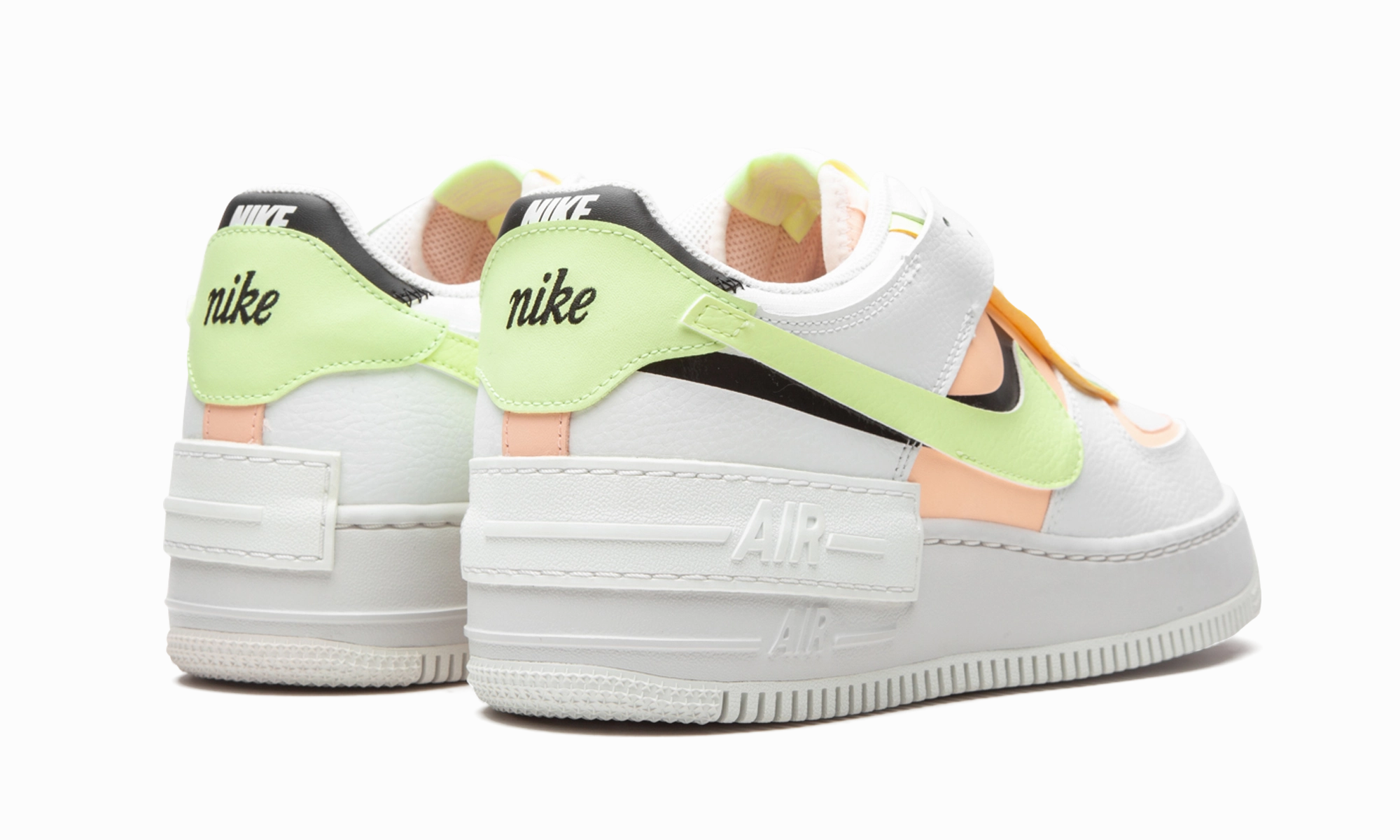 Move Around AIR FORCE 1 SHADO MNS WMNS "White / Barely Volt / Crimson Tint"