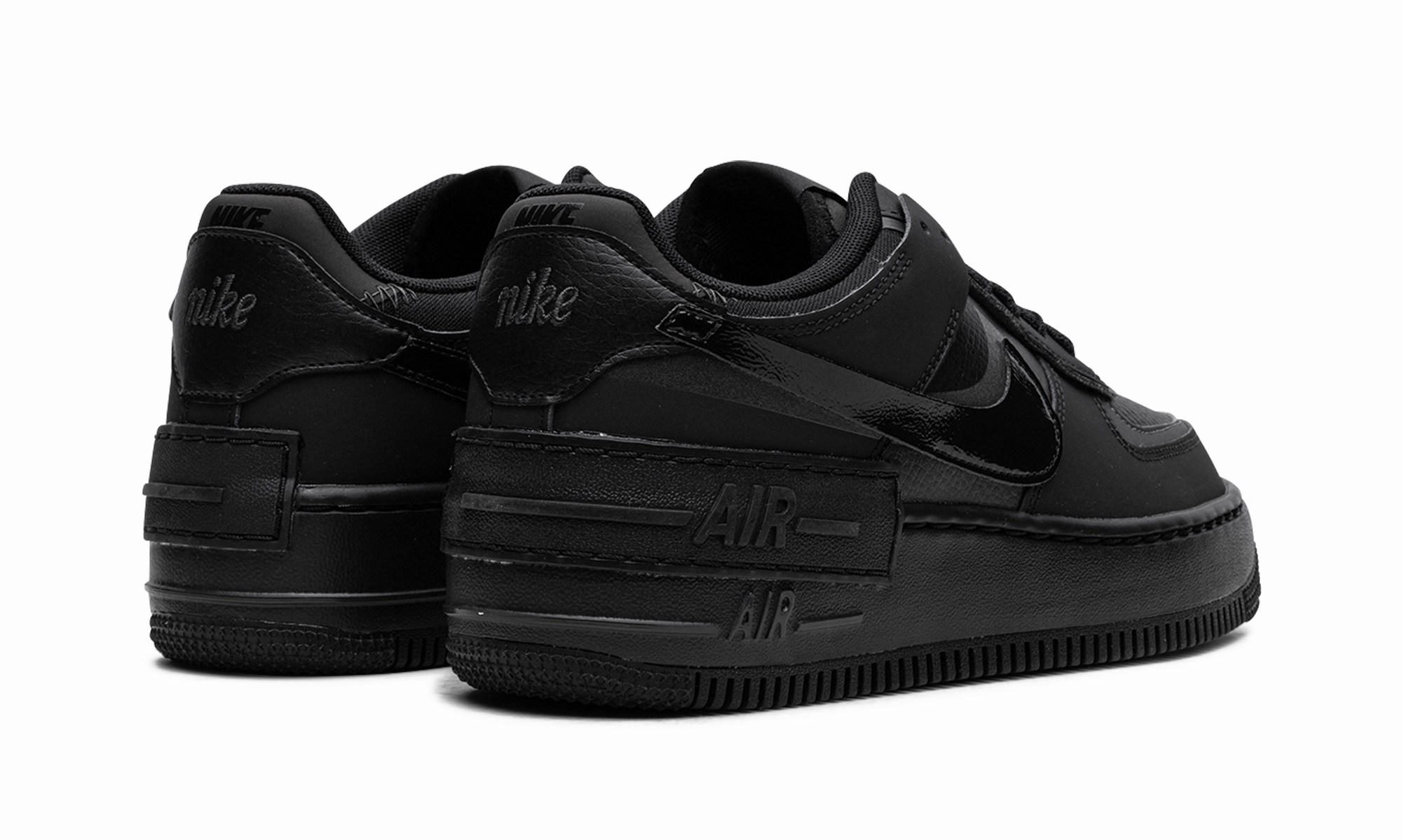 AIR FORCE 1 SHADO WMNS "Triple Black" No Lace Warm Fit