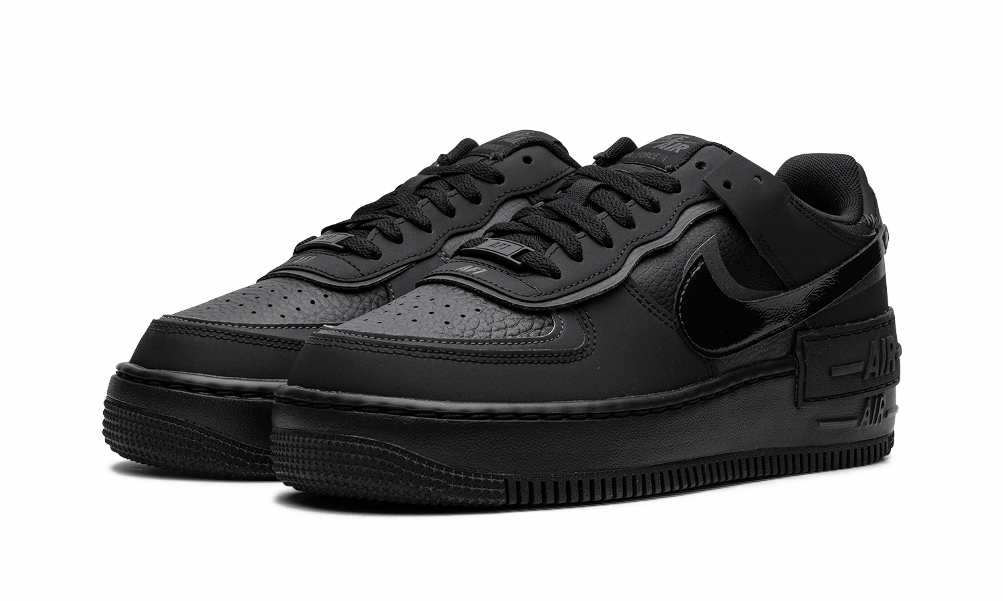 Sport Casual Lightweight Style AIR FORCE 1 SHADO WMNS "Triple Black"