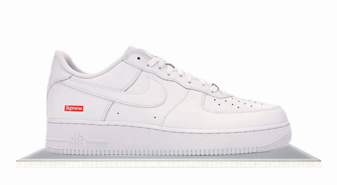 Weatherproof Stitching Orange Pop Air Force 1 Supreme White