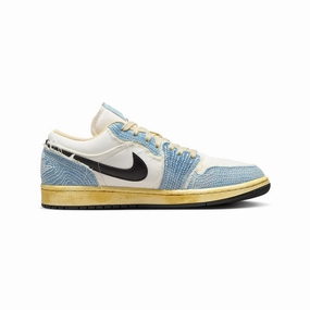Customizable Insoles Durable Outsole Construction Air Jordan 1 Low 'Sashiko Denim' Sale