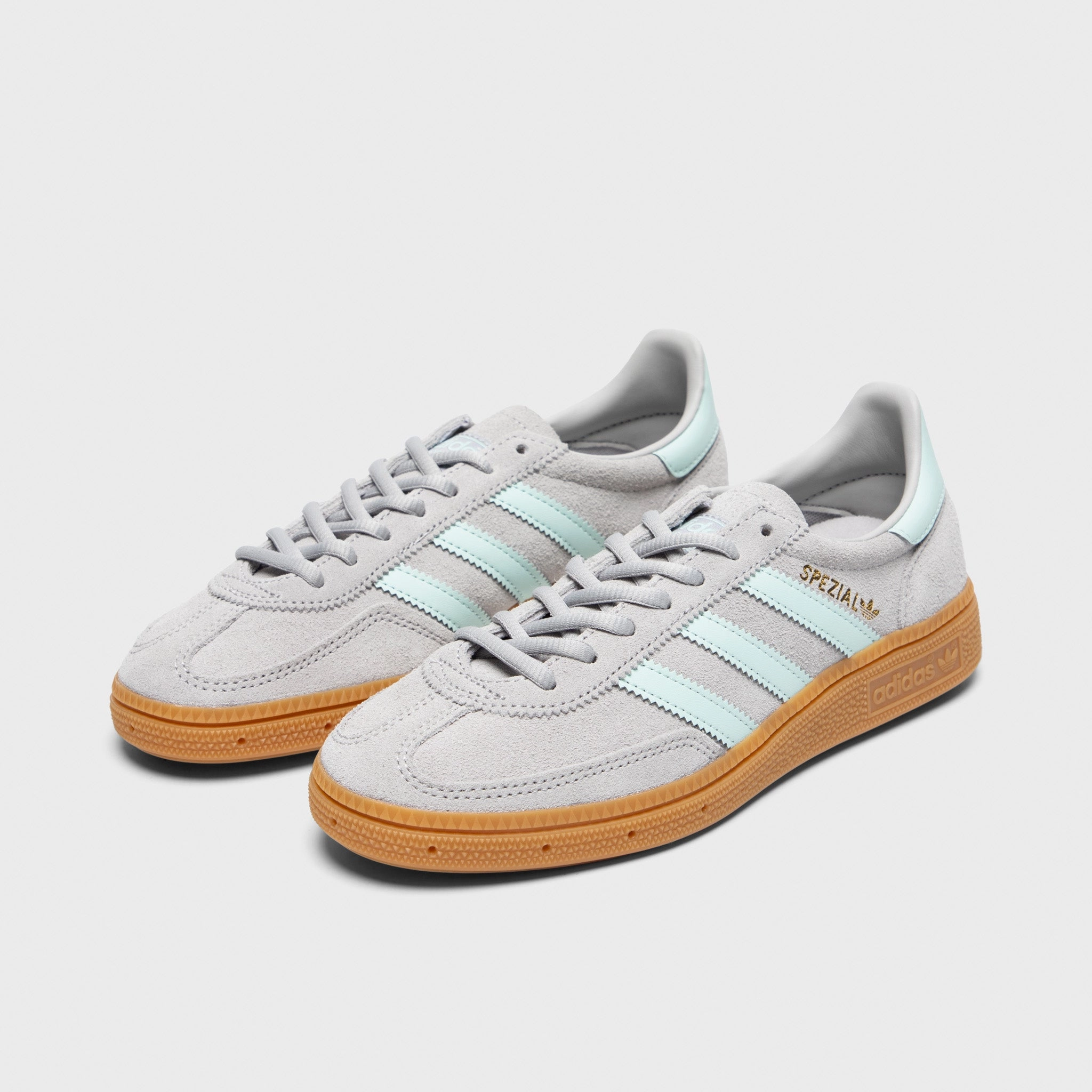 adidas Originals Juniors' Handball Spezial J Grey / Halo Mint - Gum Dynamic Lateral Support