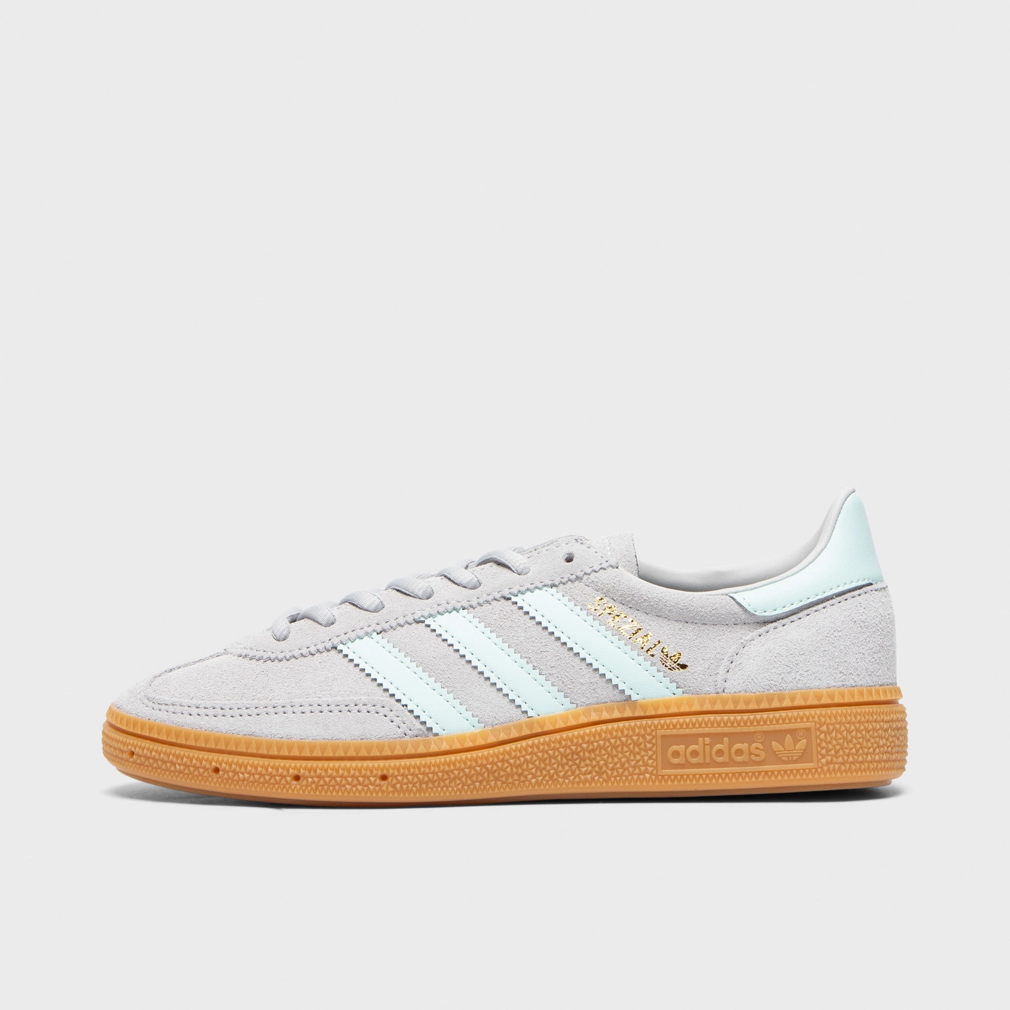 Base Support adidas Originals Juniors' Handball Spezial J Grey / Halo Mint - Gum