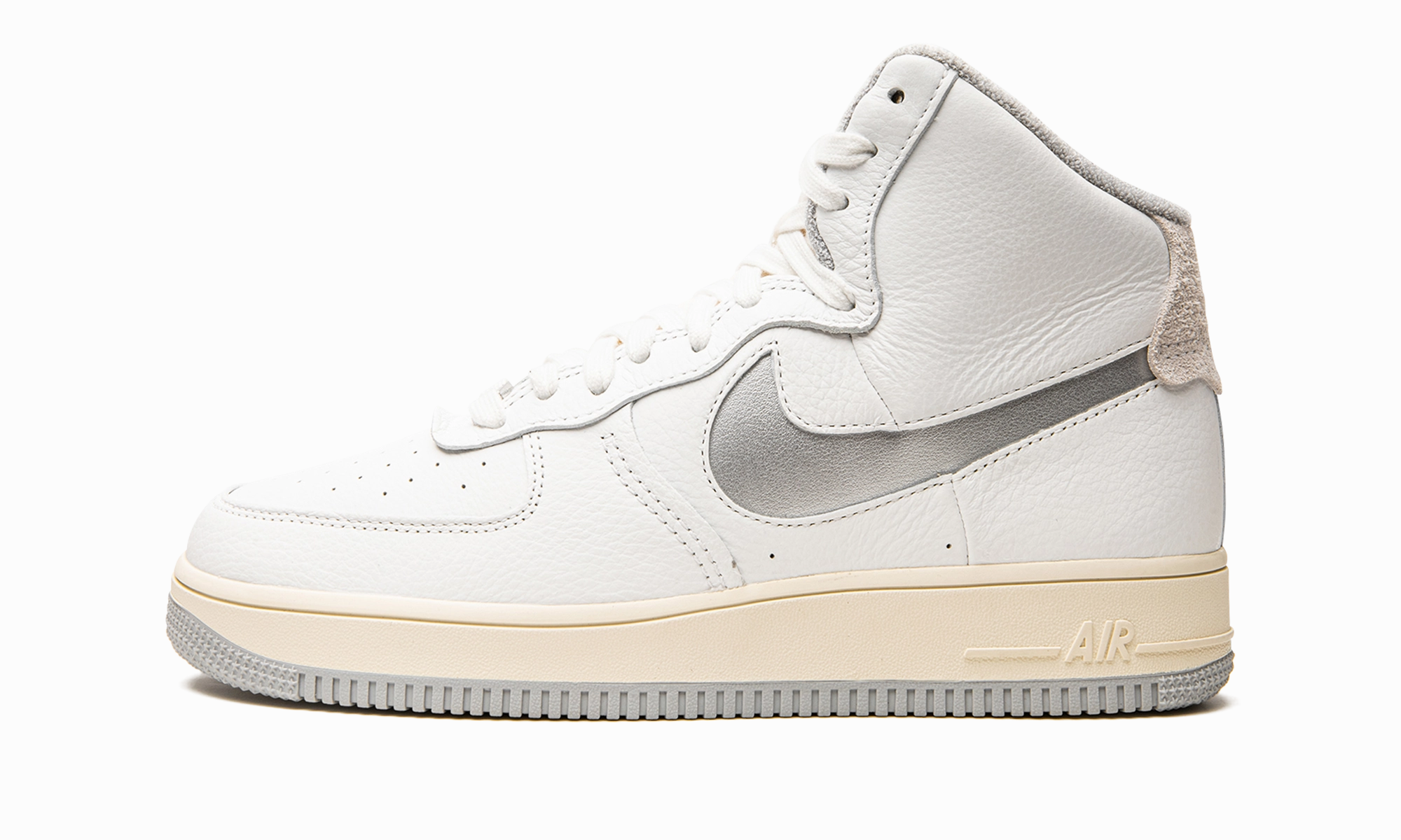 night stroll EVA sole AIR FORCE 1 HIGH SCULPT MNS WMNS "White / Silver"