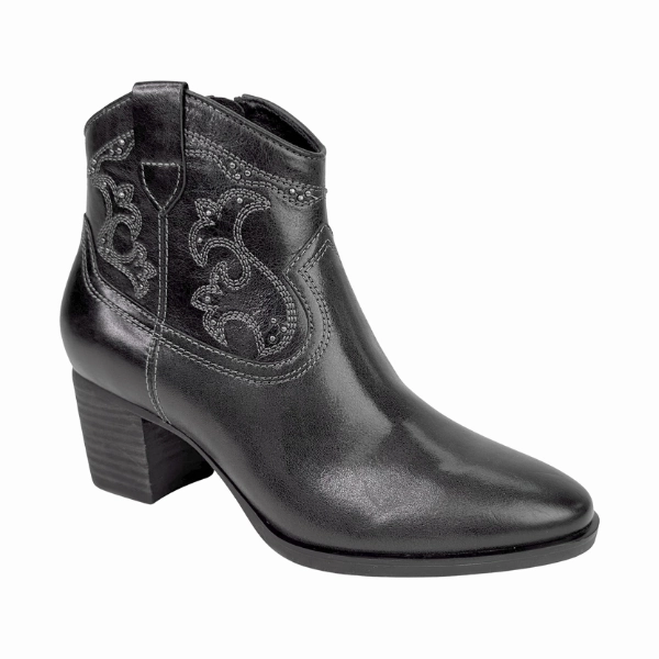 Aetrex Women's Reagan Heel Boot Black ventilation channels Urban Fit