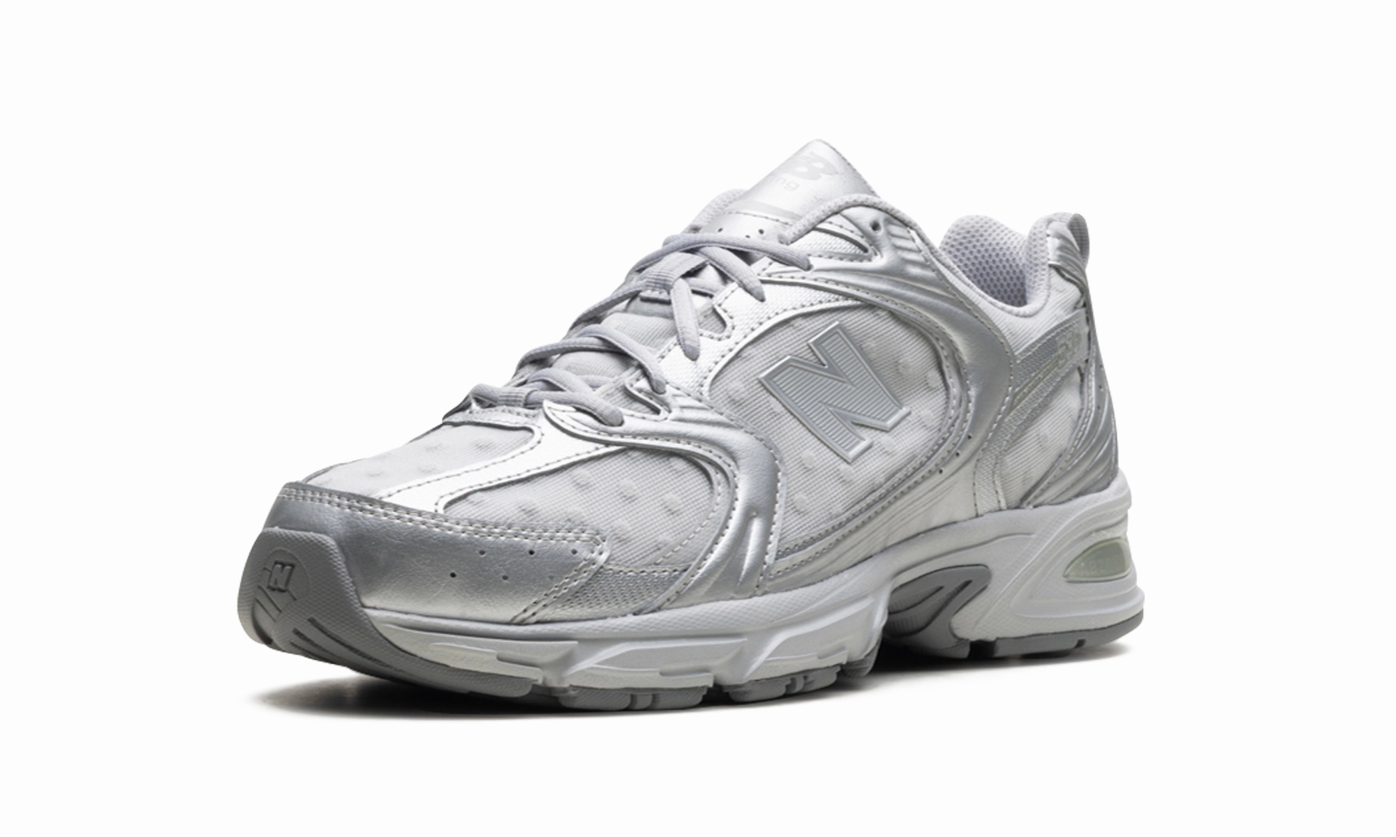 530 "Silver Metallic Raincloud Polka Dots" Slim Profile battery - powered