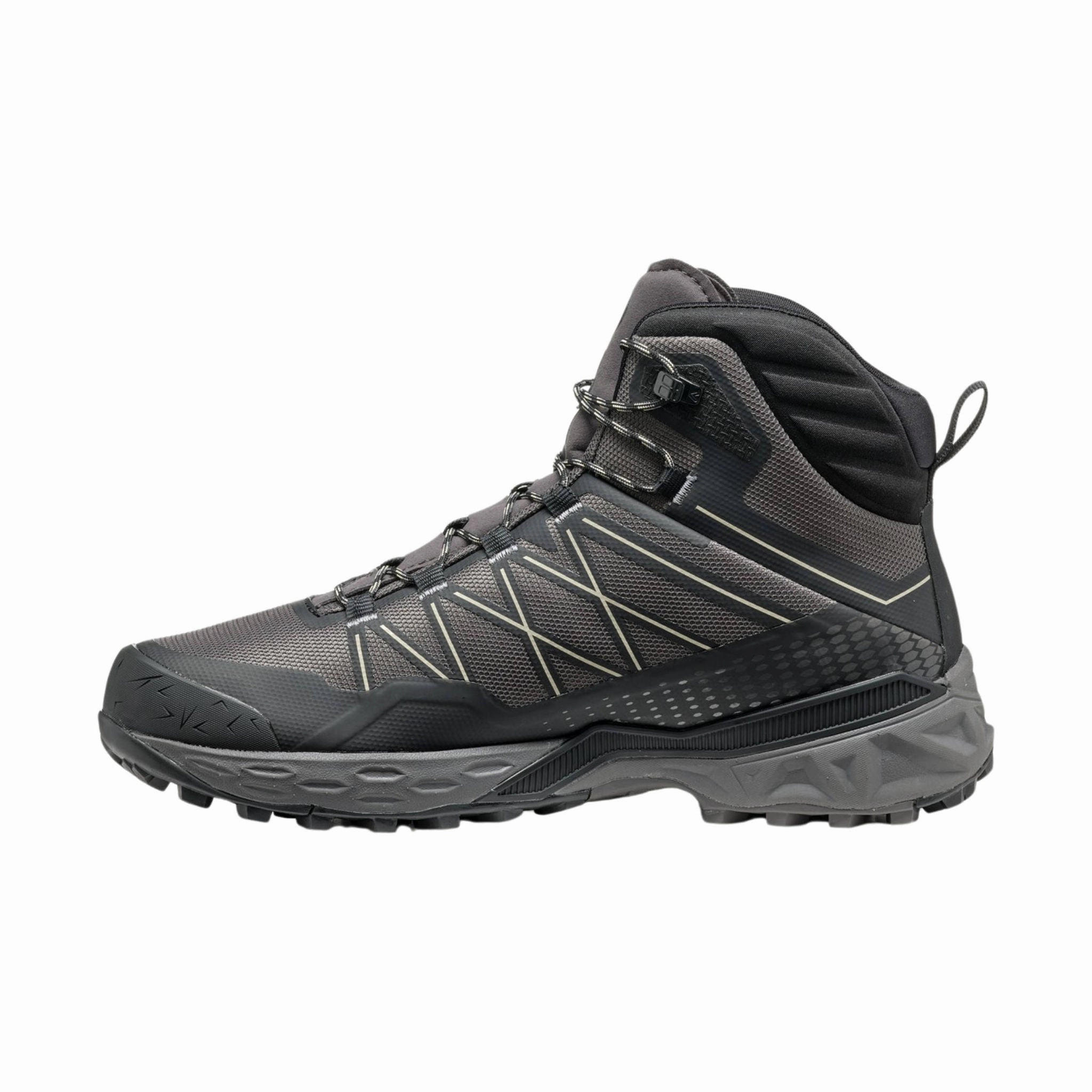 Sleek Function Urban Explorer Asolo Men's Tahoe Mid GTX Hiking Boot - Shark Grey/Black/Beige