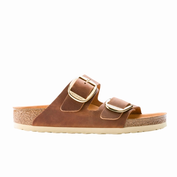 Shock Absorption Technology Snack Run Birkenstock Women's Arizona Big Buckle Cognac