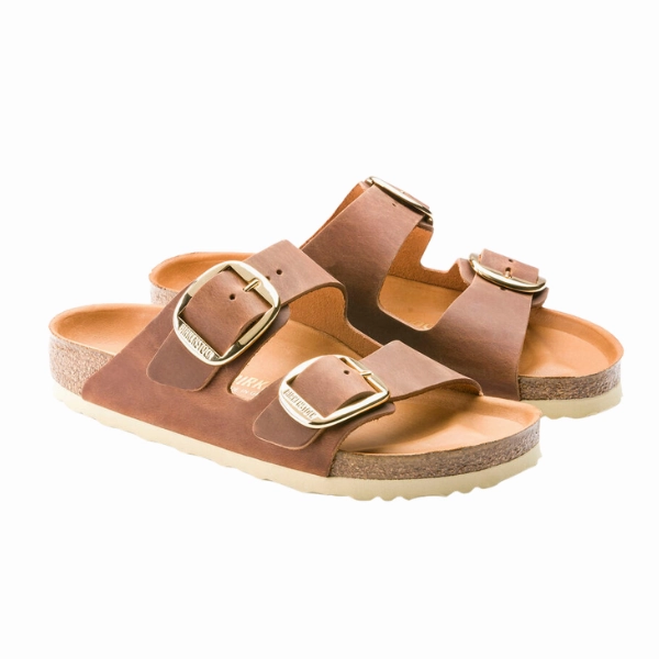 Daily Wear Shoes Light Travel Shoes Birkenstock Women's Arizona Big Buckle Cognac