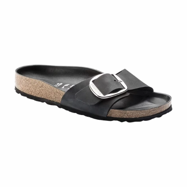 Island Time Travel-Friendly Shoes Birkenstock Women's Madrid Big Buckle Black