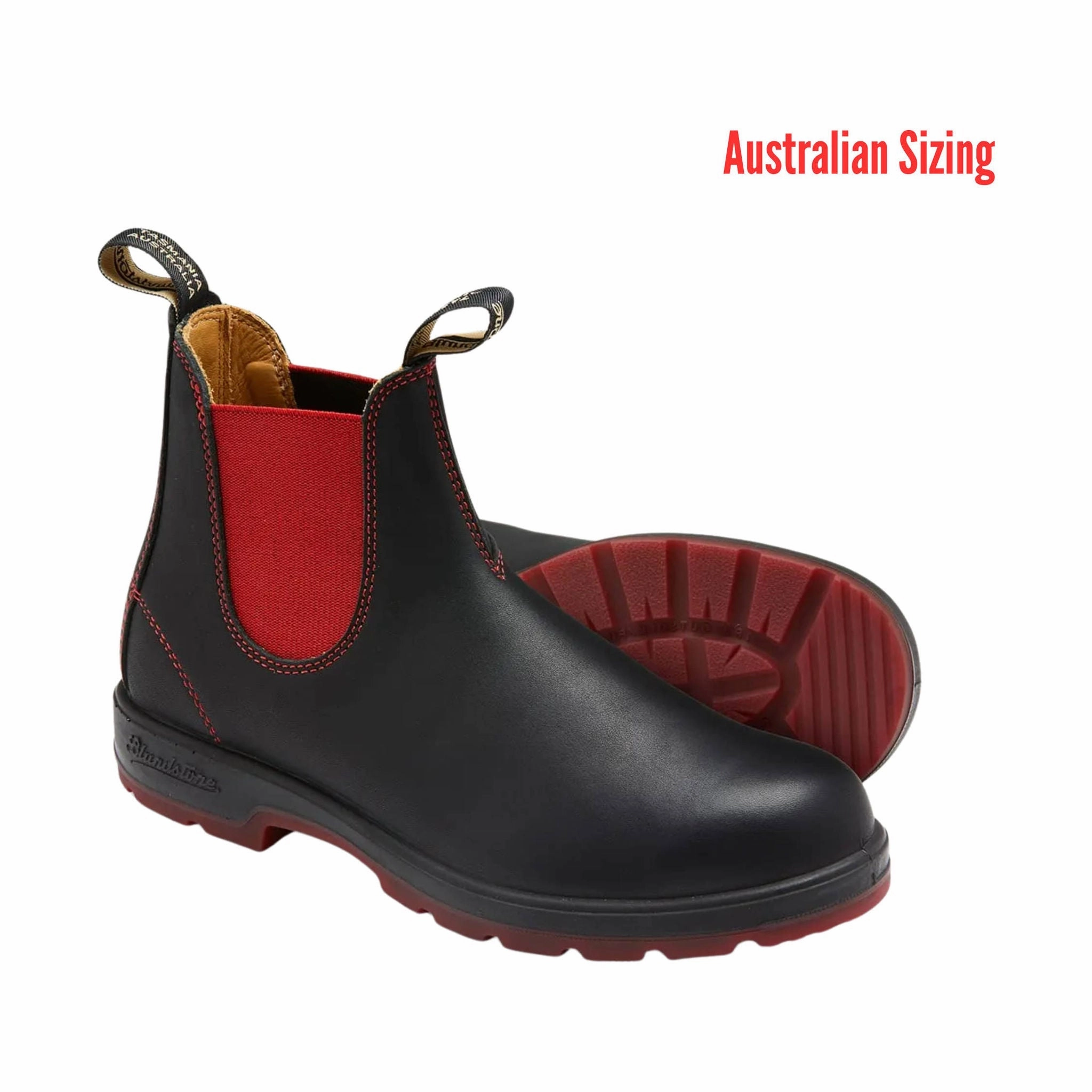 Comfort Lining Adventure Seeker Dynamic Cushioning Blundstone Classic 550 Chelsea Boots - Black/Red