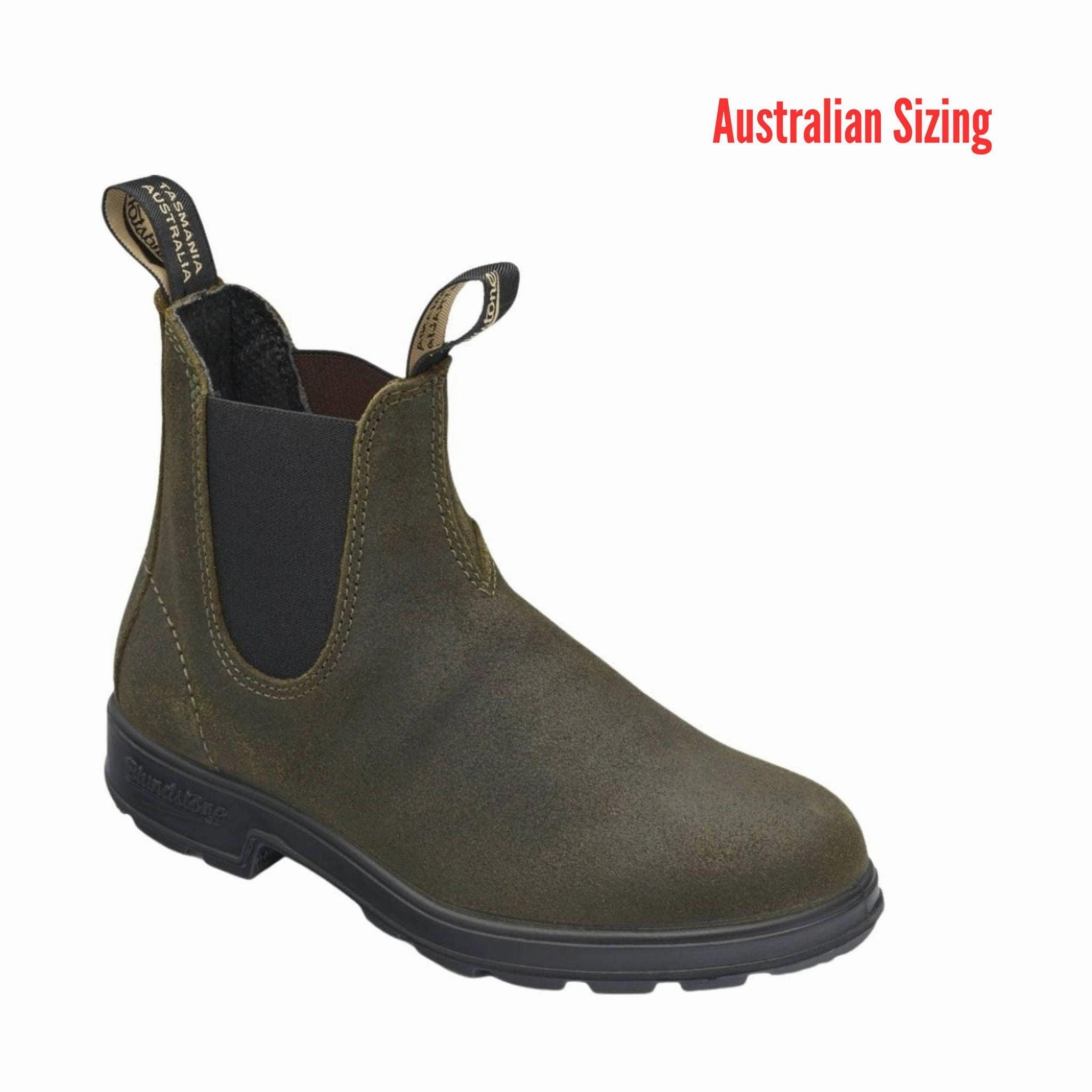 Toe Protection Trail Mode Blundstone Original Suede Boots - Dark Olive