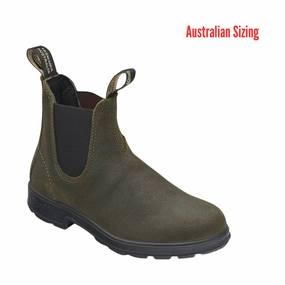 Blundstone Original Suede Boots - Dark Olive All Weather Rural Traveler Stable Support Mountain Hike