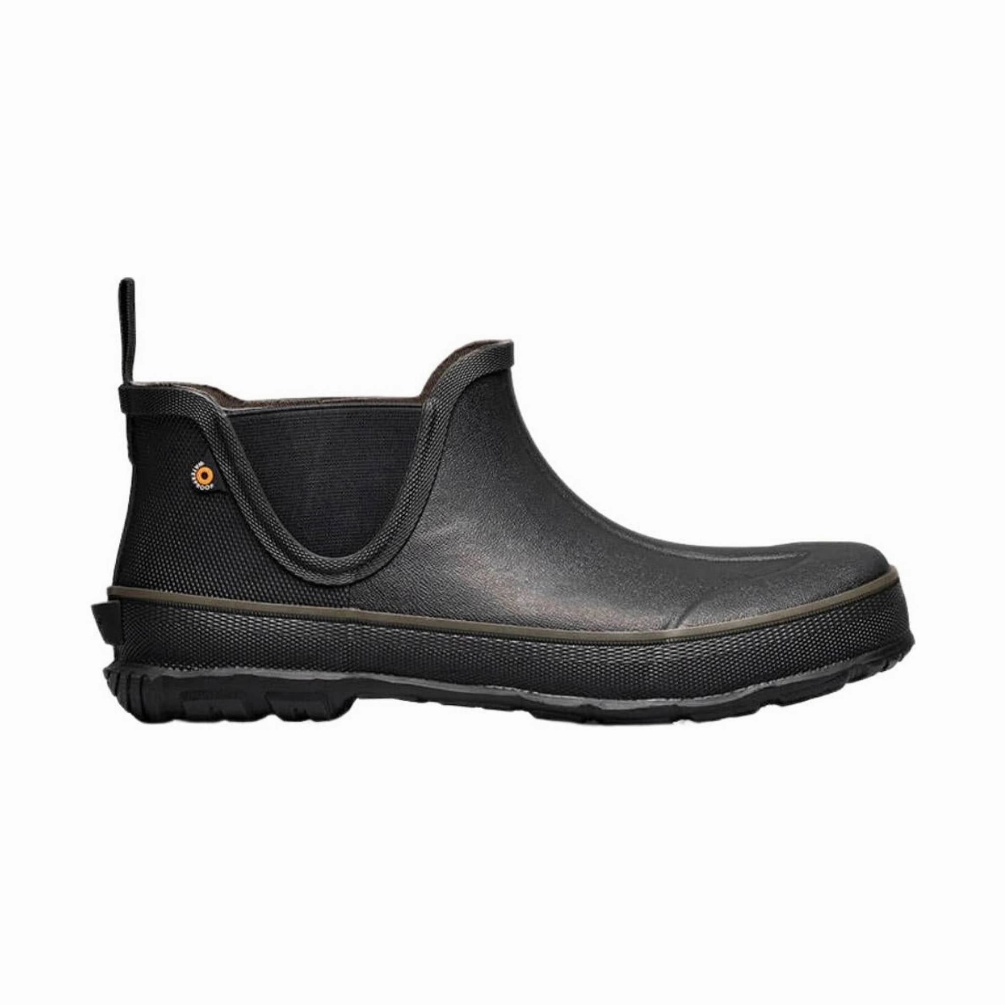 Bogs Men's Digger Slip On Farm Rain Boot - Black Protective Finish Comfort Seeker Durable Shell Outdoor Trek