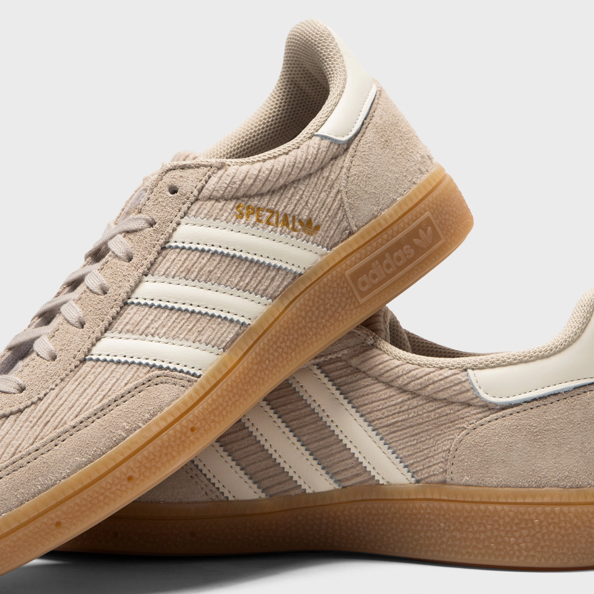 adidas Originals Women's Handball Spezial Wonder Beige / Off White - Gum All Daywear Recycled Outsole Material
