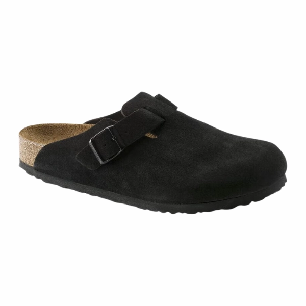 Durable Strap Simple Footwear Birkenstock Women's Boston Soft Footbed Black