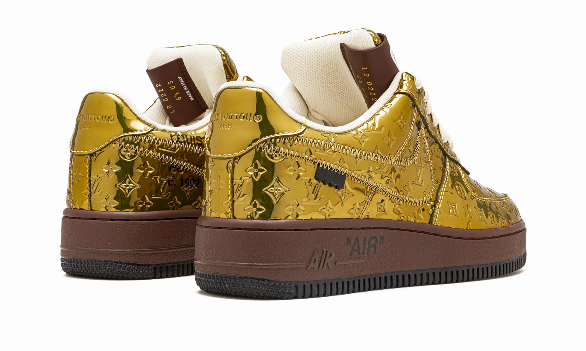 Workday Style Louis Vuitton Air Force 1 Low "Virgil Abloh - Metallic Gold"