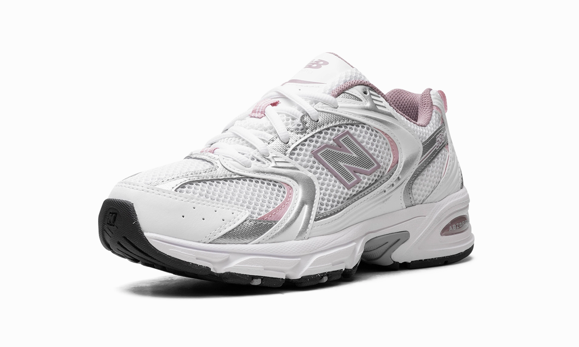 530 "White/Silver Metalic/Ice Wine/Mid Century Pin" Abrasion Resistant Toe Guard Cross-trainer