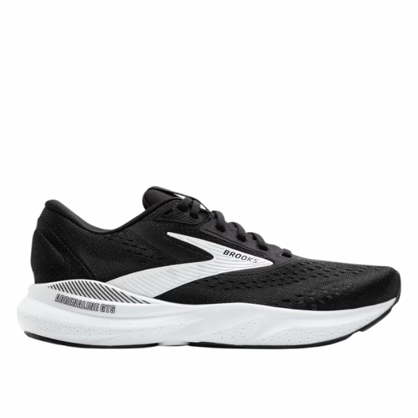 Brooks Women's Adrenaline GTS 24 Black/White Vertical Flex Channels Cushion Layer