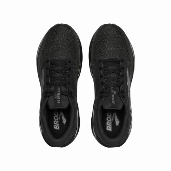 Brooks Women's Adrenaline GTS 24 Wide Black/Black Anatomical Arch Support